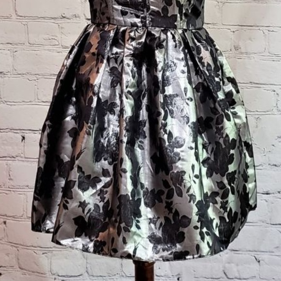 ROBERTA Black/Silver Strapless Cocktail Dress, XS - Picture 4 of 5